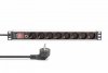 Digitus Listwa zasilająca PDU Rack 19 z zabezpieczeniem przeciążeniowym, 8 gniazd Schuko CEE 7/3 (45°), kabel 2m wtyk Unis